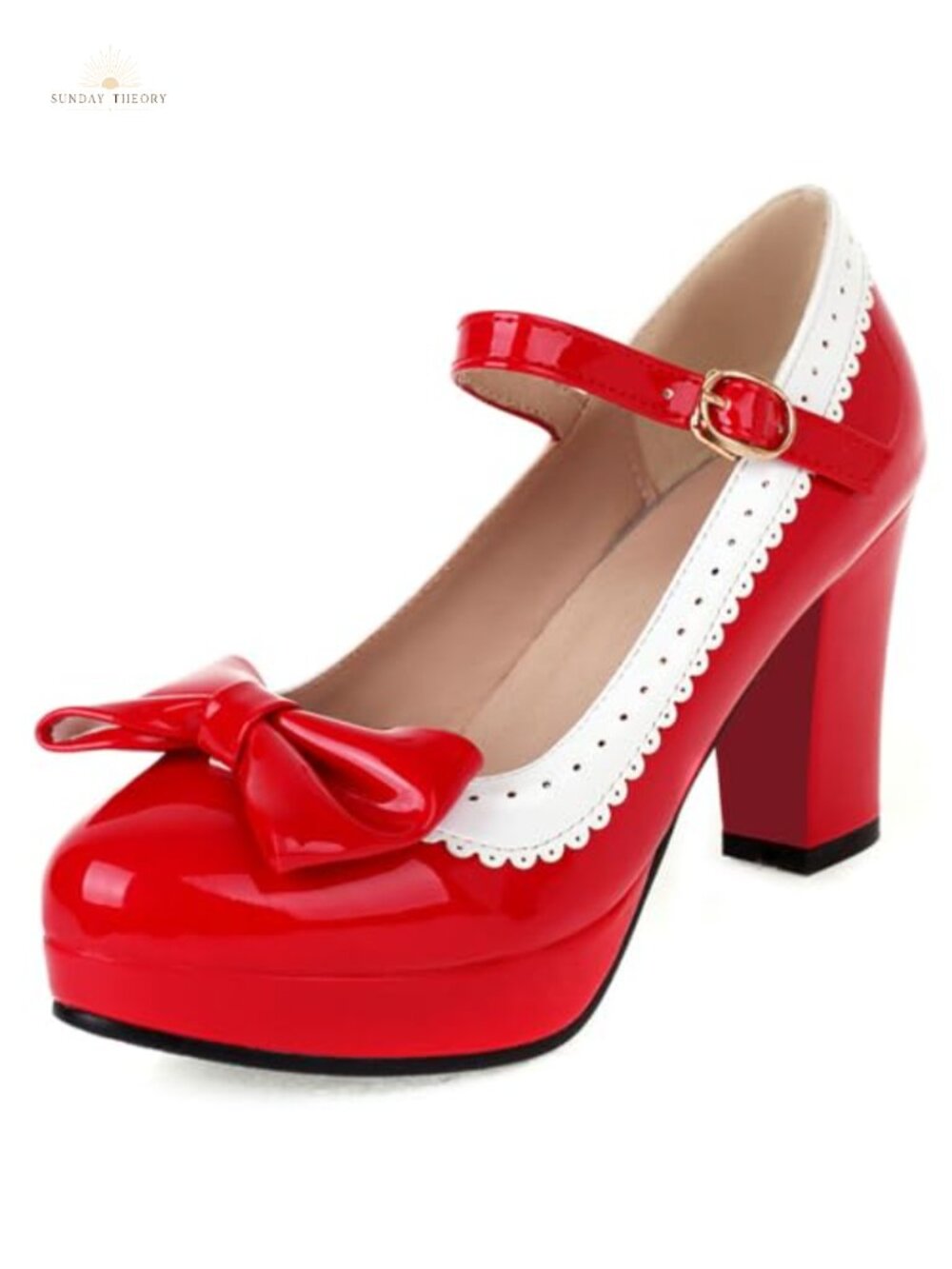 Lolita Bow Platform High Heel Women Rockabilly Mary Jane
